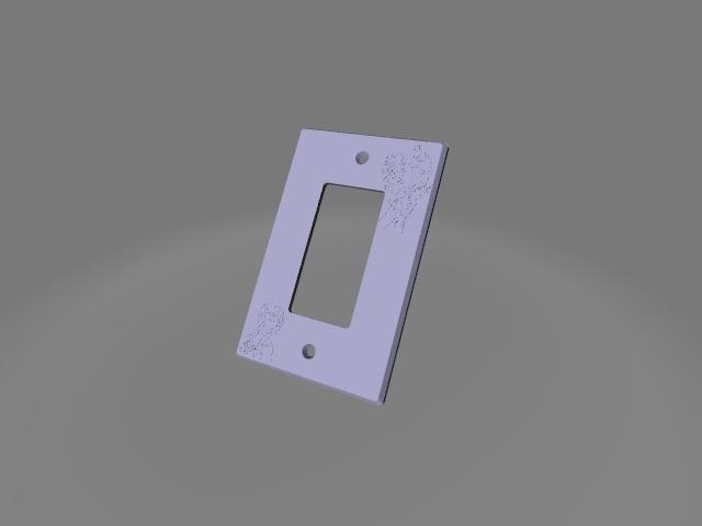 light switch cover Anna and elsa