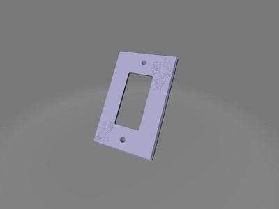 light switch cover Anna and elsa