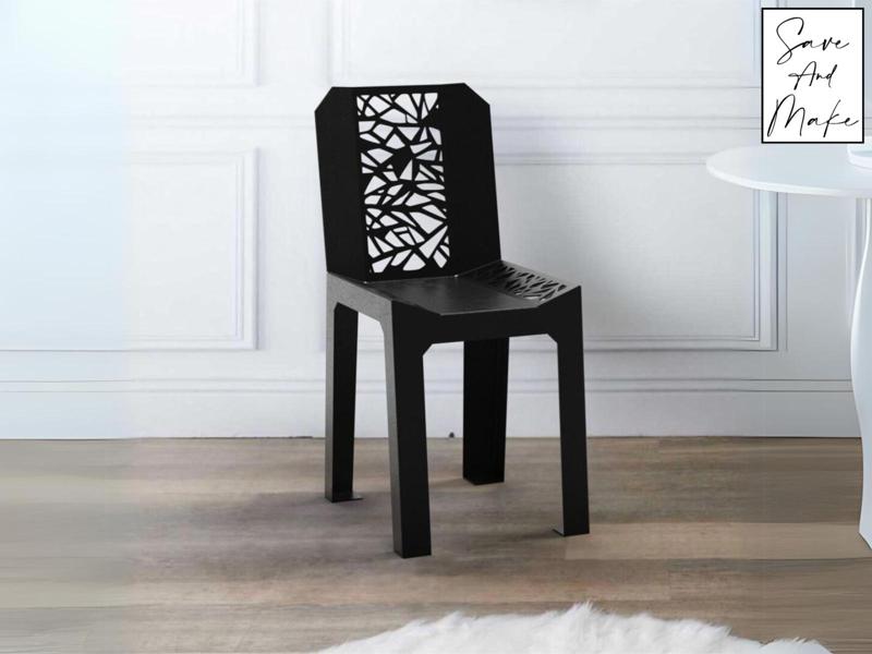 Chair files - "Aeris" -  DXF / svg / step / Manufacturing plan / OBJ - Cnc Laser and Plasma Cut - Design 2D & 3D- Furniture