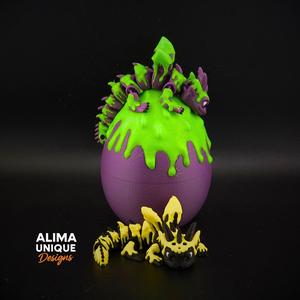 Little Slime Dragon with Dragon Egg / Articulated Fidget Toy