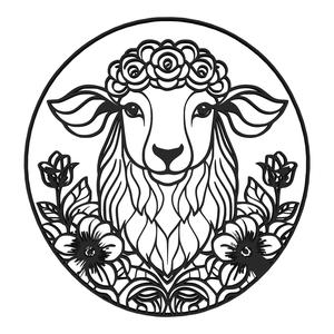 Floral sheep