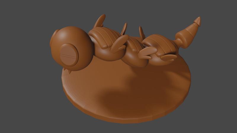 Pokemon inspired, 3 Segment Dudunsparce, Tabletop DnD miniature
