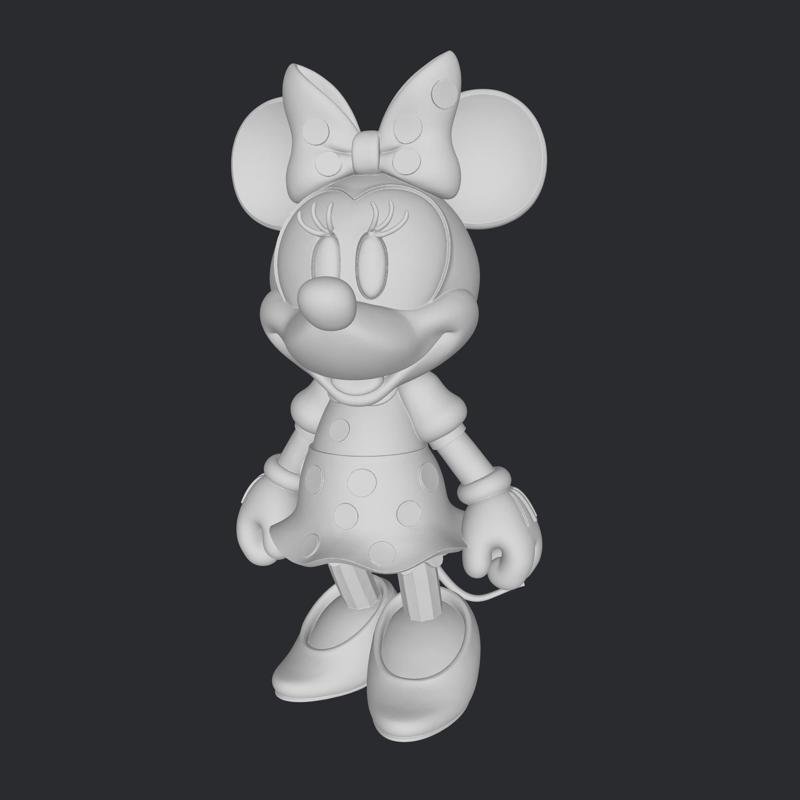 minie mouse figure, High-Quality 3D Model STL Files for Print - Instant Download & Ready-to-Use!