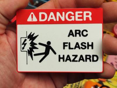 Danger arc flash hazard