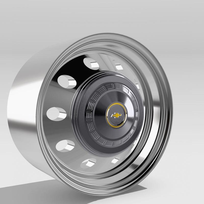 Alcoa Wheels with Chevy Caps Reversable Dually Wheels