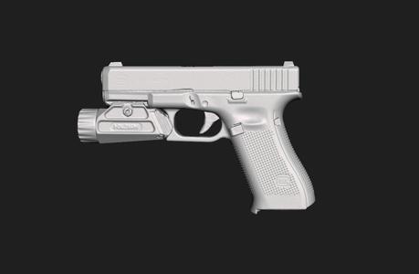 Glock 19 X Holosun P.ID Real Size Scan 3D Gun Mold