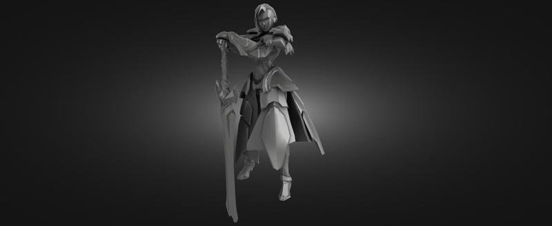 Female warrior from the game