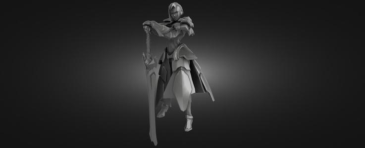 Female warrior from the game