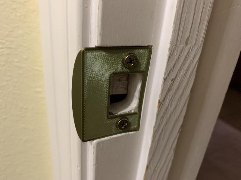 door latch strike plate