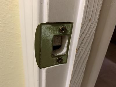 door latch strike plate
