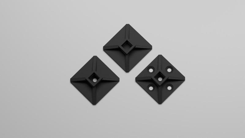 Ziptie anchor 2x2 cm