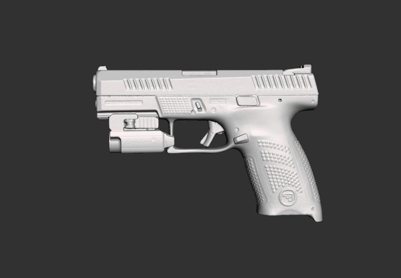 Cz P10 C Olight PL Mini 2 Valkyrie Real Size Scan 3d Gun Mold