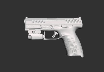 Cz P10 C Olight PL Mini 2 Valkyrie Real Size Scan 3d Gun Mold