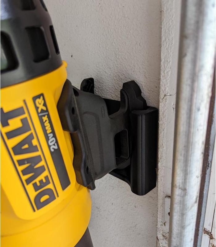 Wall mount for DeWalt leaf blower