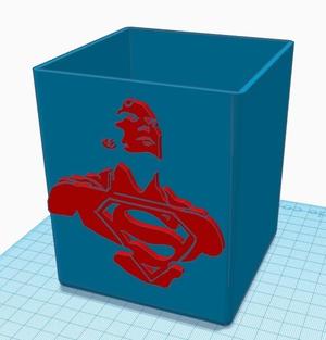 SUPERMAN Pen Jar// Pens Jar SUPERMAN