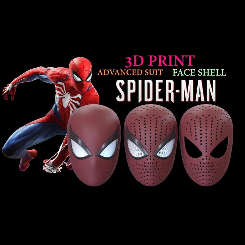 SPIDER MAN FACESHELL FOR 3D PRINTING-STL FBX ZTL