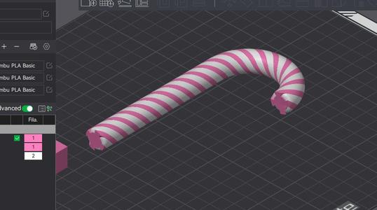 MULTIPART MULTICOLOR CANDY CANE