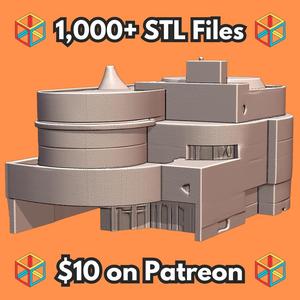 Modern Architectural Building Replica Model for Educational Display MineeForm FDM 3D Print STL File