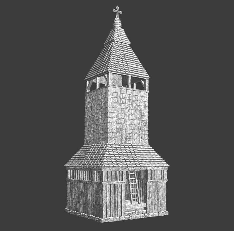 Medieval Ukrainian Wooden Bell Tower