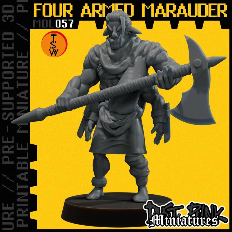 MDL057 FOUR ARMED MARAUDER [PRE-SUPPORTED]