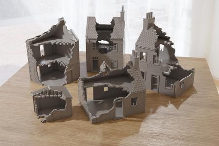 Normandy Village Set Volume 2 Intact and Destroyed - WW2 Wargaming Terrain