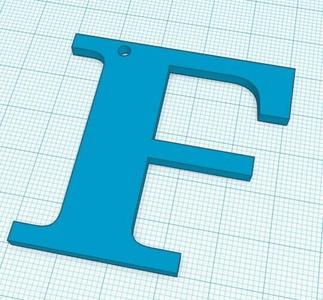 Key ring with initial - F