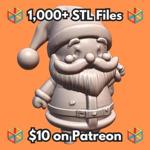 Jolly Santa Claus with Gift Sack for Holiday Display MineeForm FDM 3D Print STL File