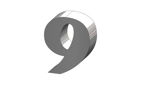9 Number Magneto Font Number