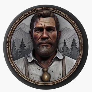 Arthur Morgan (Red Dead Redemption) medallion pendant