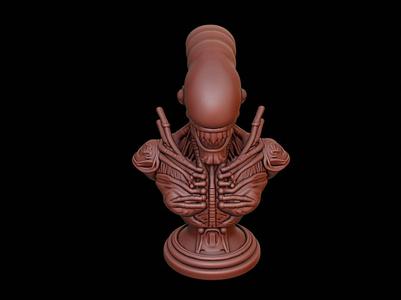 Alien Overlord Bust