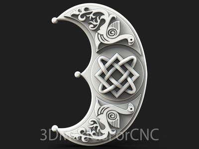 3D Model STL File for CNC Router Laser & 3D Printer Celtic Moon
