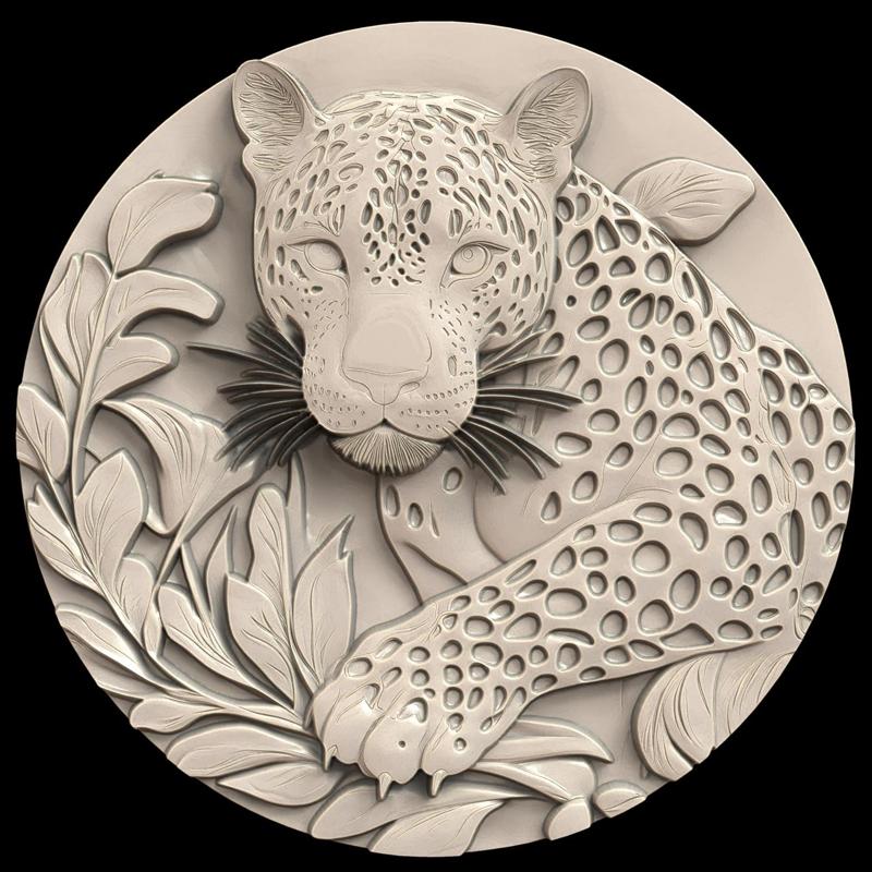 3D Model STL File for CNC Router/Laser & 3D Printer A Jaguar with the Ability to Disappear Into the Shadows 1