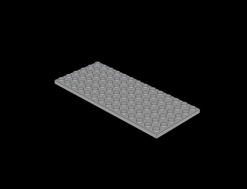Lego Compatible (3456.dat) Plate  6 x 14