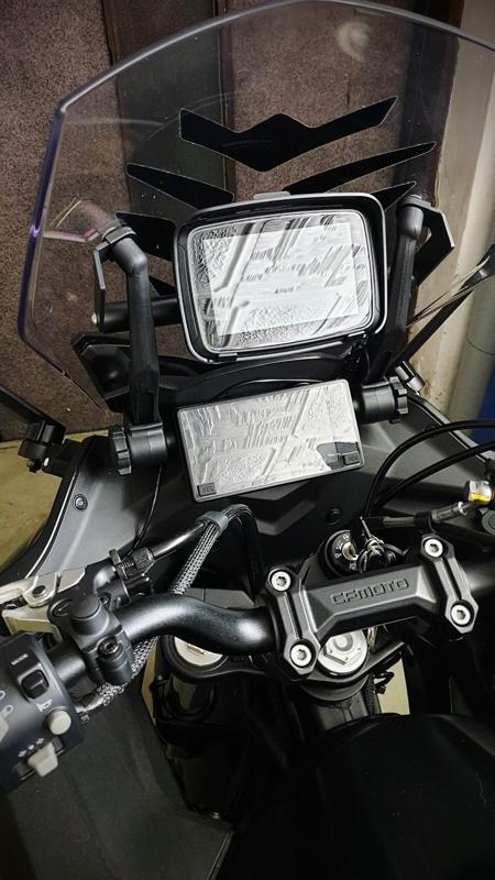 Motorcycle navigation holder