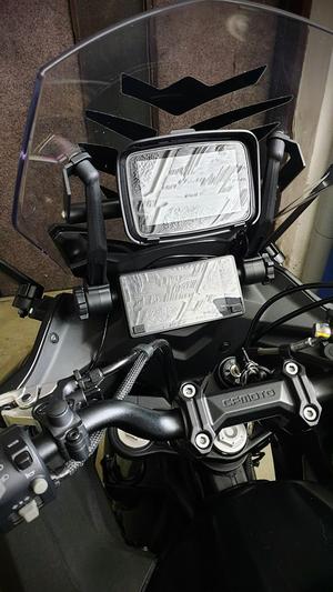 Motorcycle navigation holder