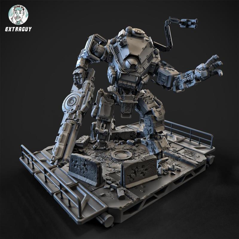 Big Particle Robot Static Pose Set 100mm (approx. height)