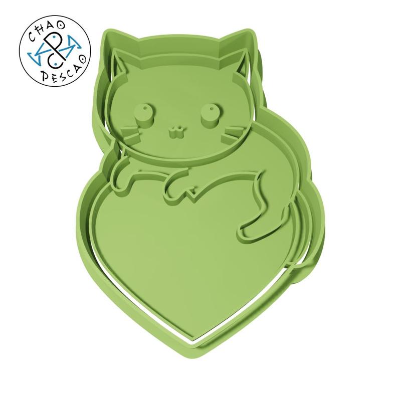 Kitty - Lovely Animals (no 11) - Cookie Cutter - Fondant - Polymer Clay