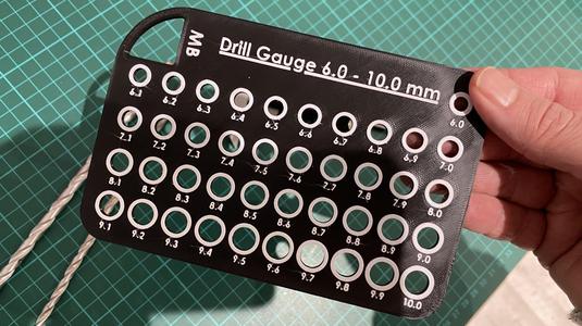 Drill Gauge Metric 6.0 to 10.0mm