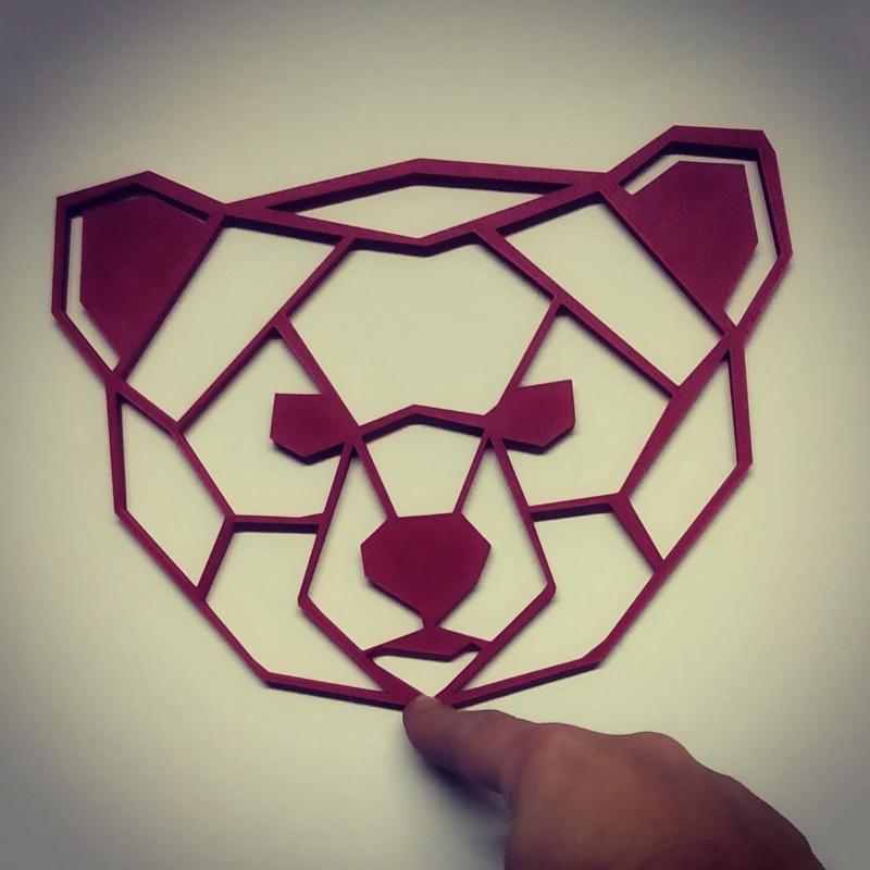 Medvědí hlava / Bear's head Low-Poly