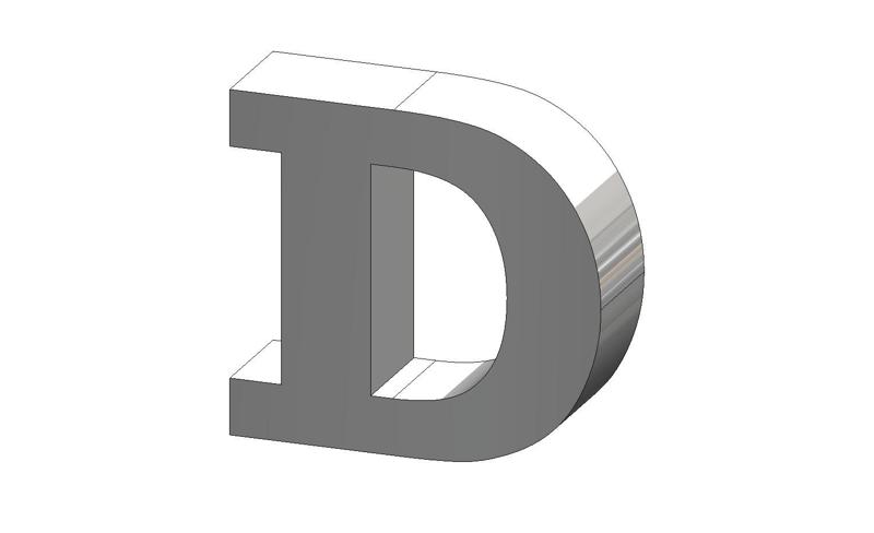 D Letter Rockwell Font Letter