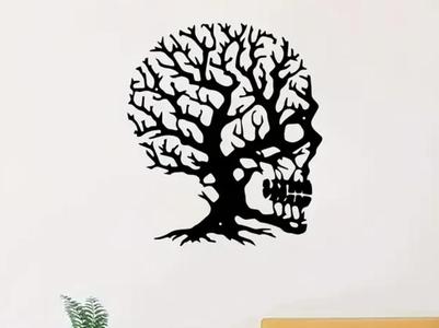 Gothic skull tree art