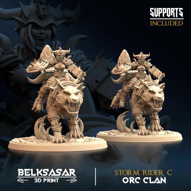 Orc and Wolf - Storm Rider C All Variants