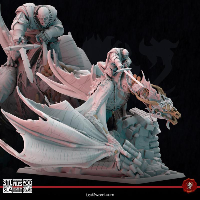 Strigoi Lord on Zombie Dragon