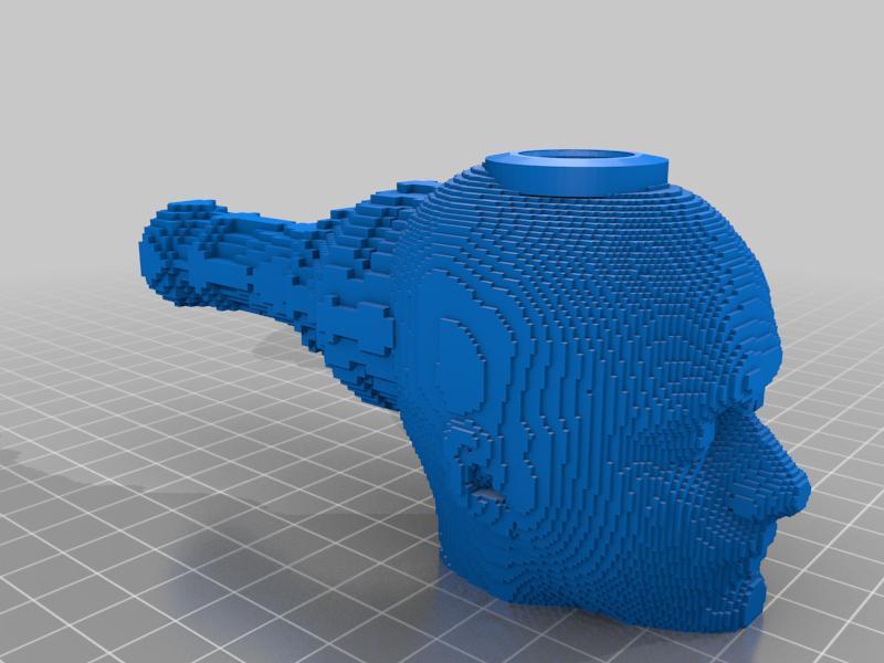 Human Head 420 voxel Pipe