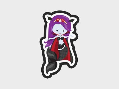 Halloween Vampire Mermaid Cape Cookie Cutter