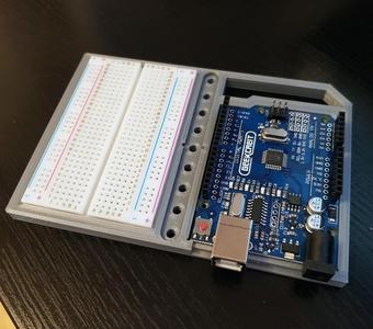 Tray for arduino uno + small breadboard