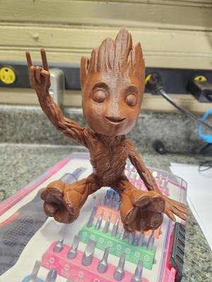 Headbanging Metal Baby Groot bobble head