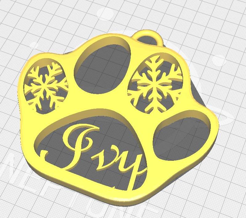 Christmas cat paw decoration