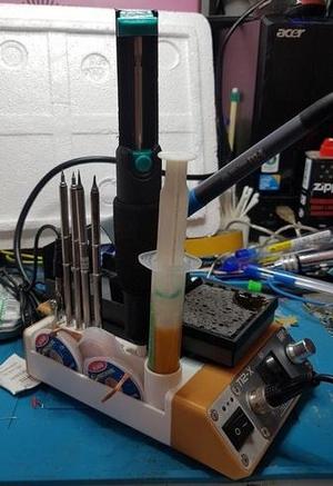 OSS TEAM T12-X soldering station with tilted panel and more