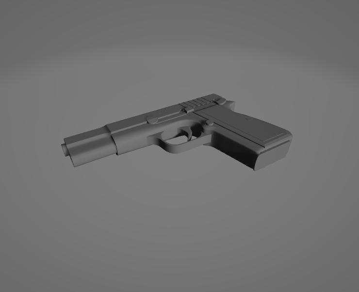 Browning Hi-Power – 3D Printable Classic Semi-Automatic Pistol Model